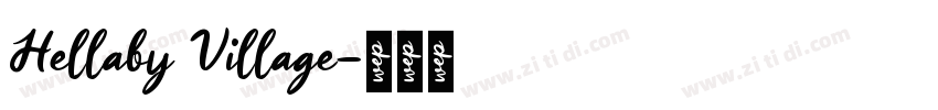 Hellaby Village字体转换